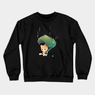 Sad Rain Kitty Crewneck Sweatshirt